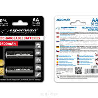 ESPERANZA Akumulatorki  Ni-MH AA 2600mAh blister 2szt.